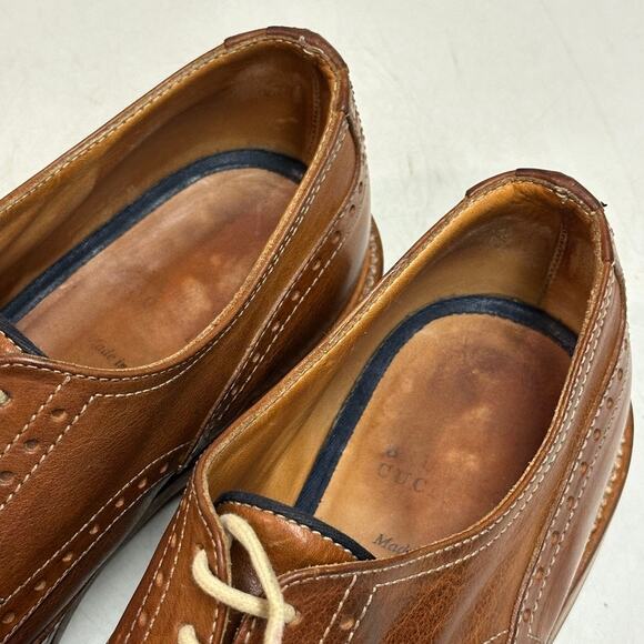 NEW HEELS Brunello Cucinelli Wingtip Derby Brown Made in Italy 43.5 US 10.5 D main image 10
